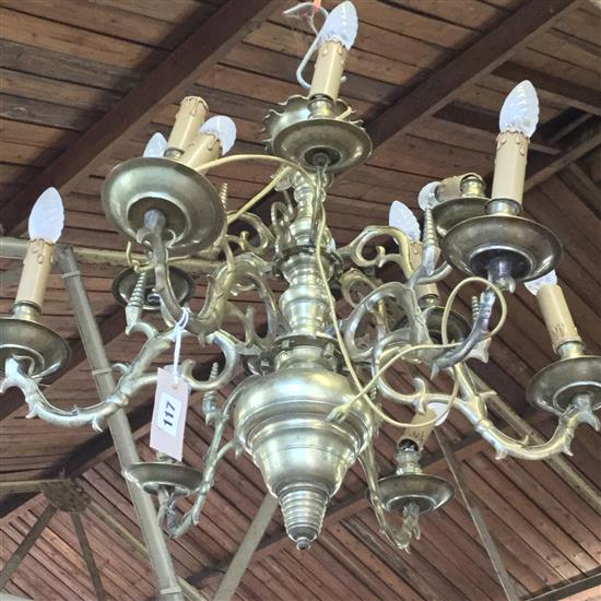 Brass chandelier